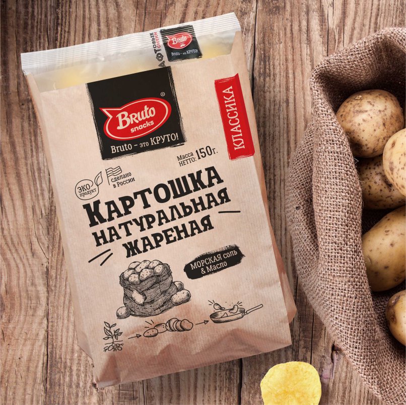 Картофель «Бруто» с солью 130 гр. в Волжском