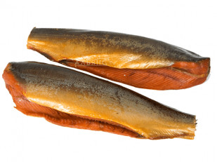 Корюшка  САХАЛИНСКАЯ с икрой (100 гр): Горбуша балык холодного копчения